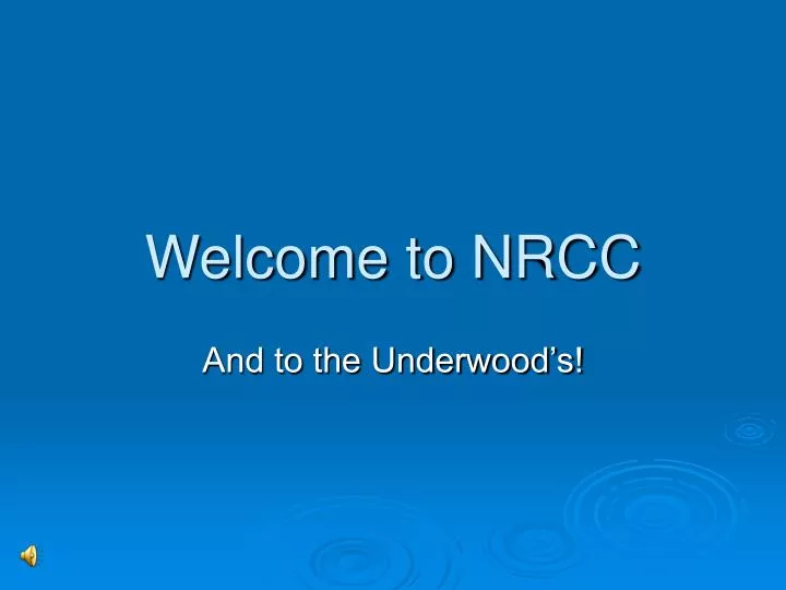 welcome to nrcc