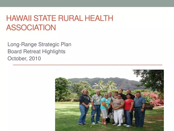 hawaii state rural health association