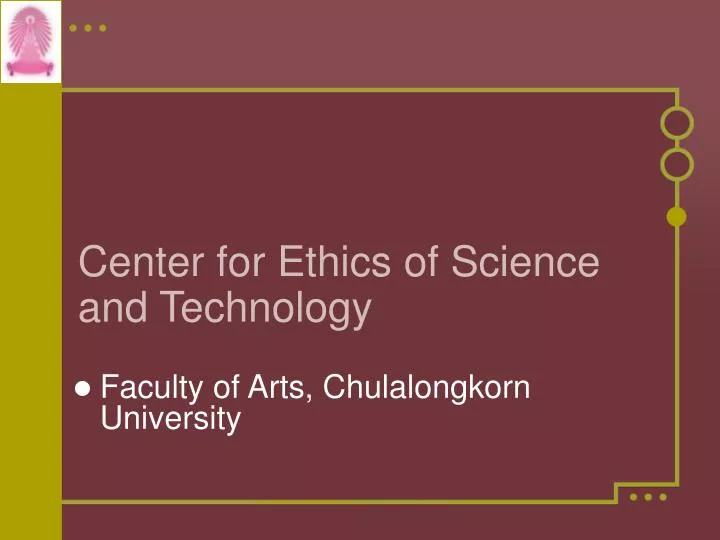center for ethics of science and technology