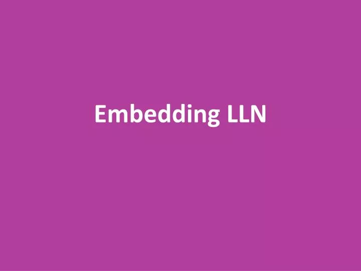 embedding lln