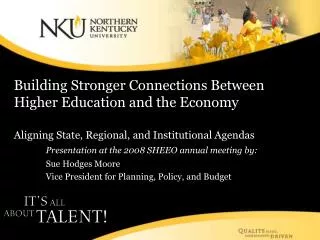 Building Stronger Connections Between Higher Education and the Economy