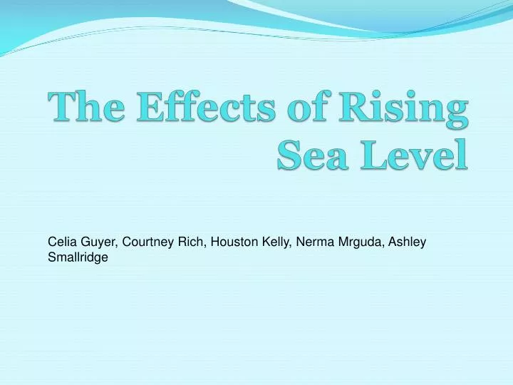the effects of rising sea level