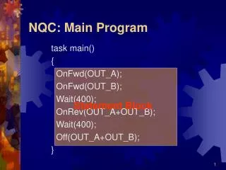 NQC: Main Program