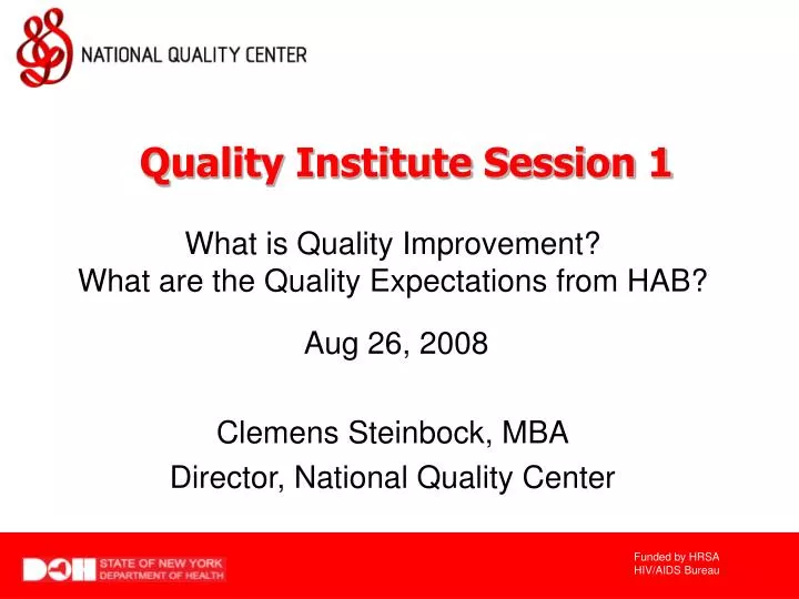 what is quality improvement what are the quality expectations from hab