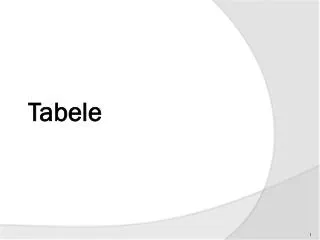 tabele