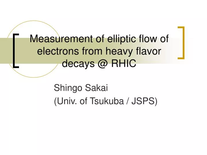 measurement of elliptic flow of electrons from heavy flavor decays @ rhic
