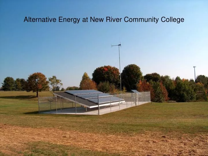 alternative energy at new river community college