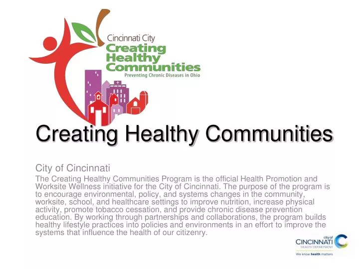 creating healthy communities