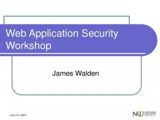 Web Application Security Workshop