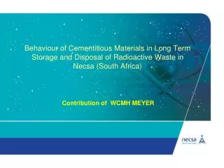 Contribution of WCMH MEYER