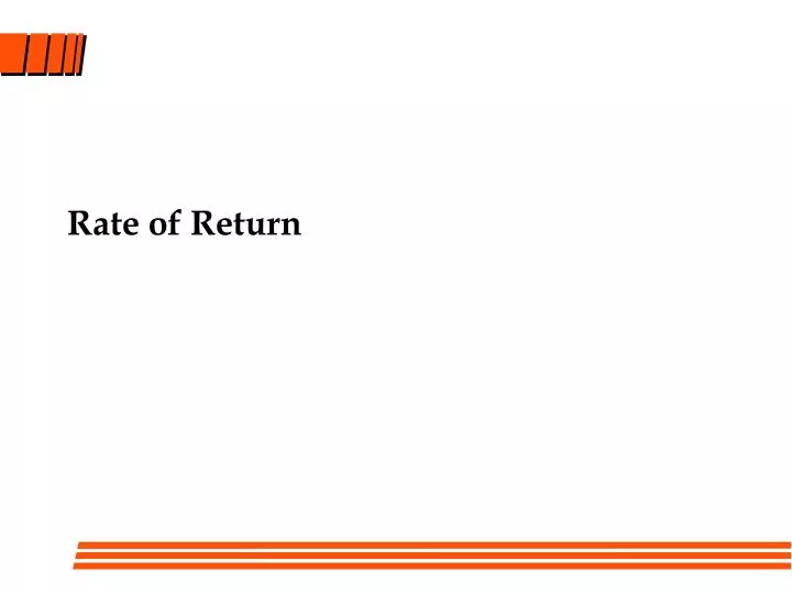 rate of return