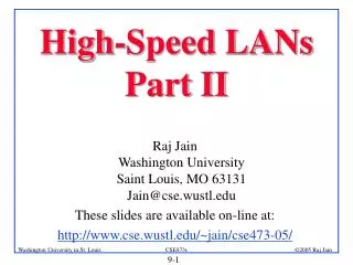 High-Speed LANs Part II