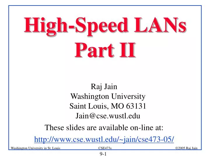 high speed lans part ii