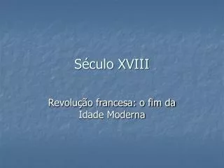 s culo xviii