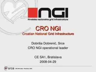 CRO NGI Croatian National Grid Infrastructure