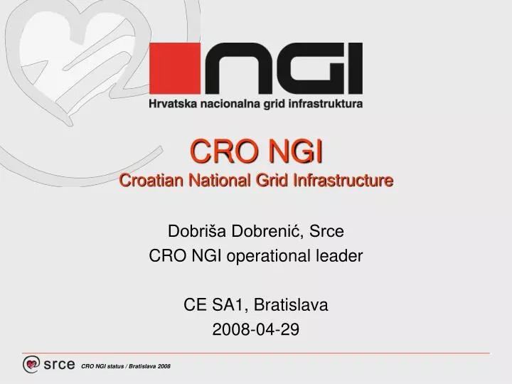cro ngi croatian national grid infrastructure