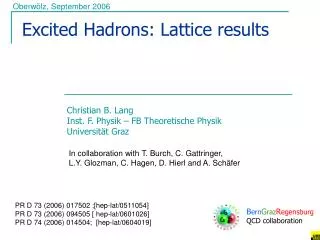Excited Hadrons: Lattice results