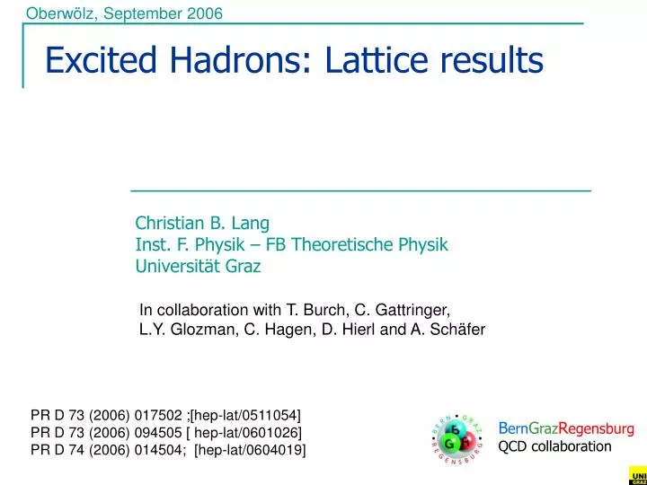 excited hadrons lattice results