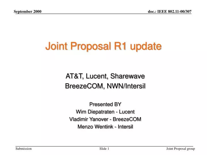 joint proposal r1 update