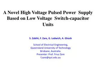 A Novel High Voltage Pulsed Power Supply Based on Low Voltage Switch-capacitor Units