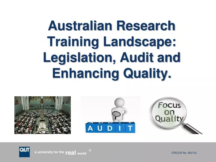 australian research training landscape legislation audit and enhancing quality