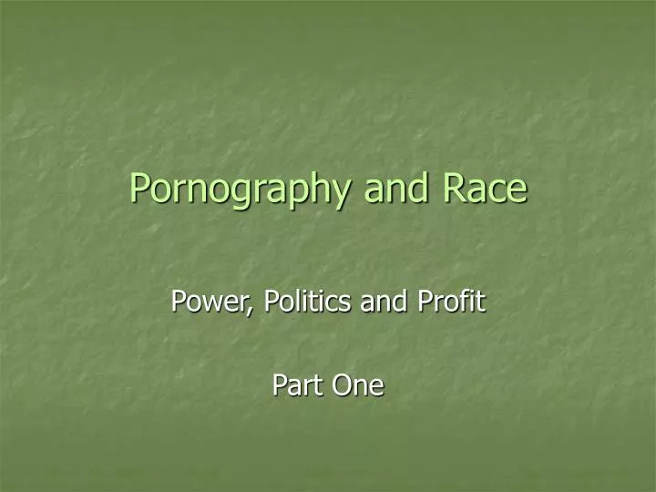pornography and race