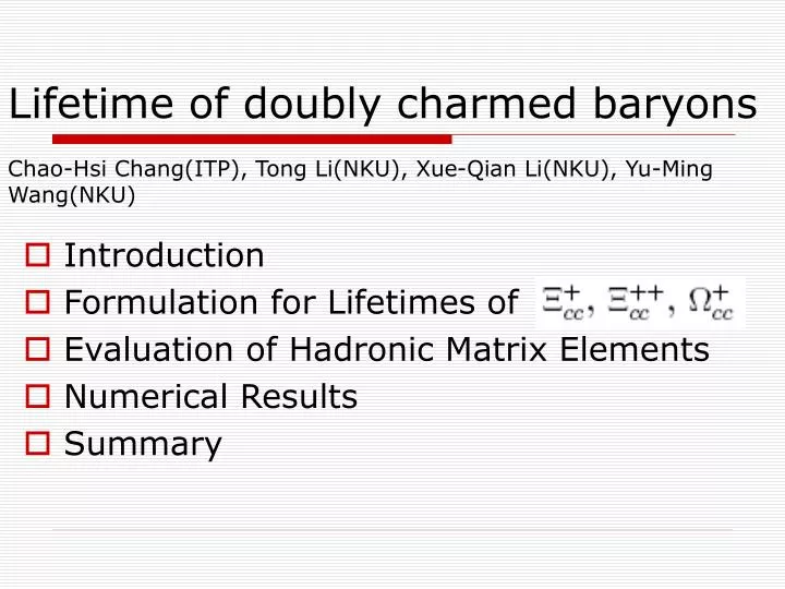 lifetime of doubly charmed baryons