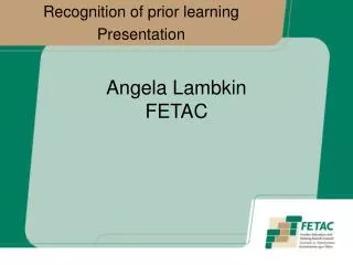 Angela Lambkin FETAC