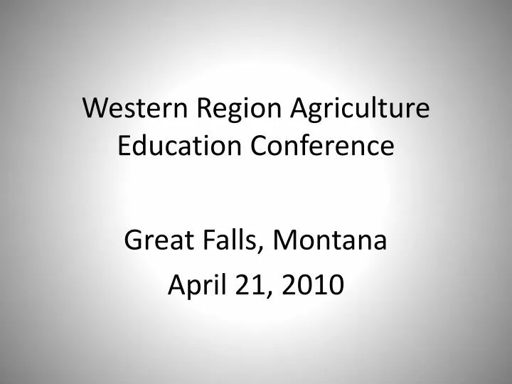 western region agriculture education conference