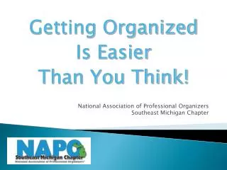 National Association of Professional Organizers Southeast Michigan Chapter