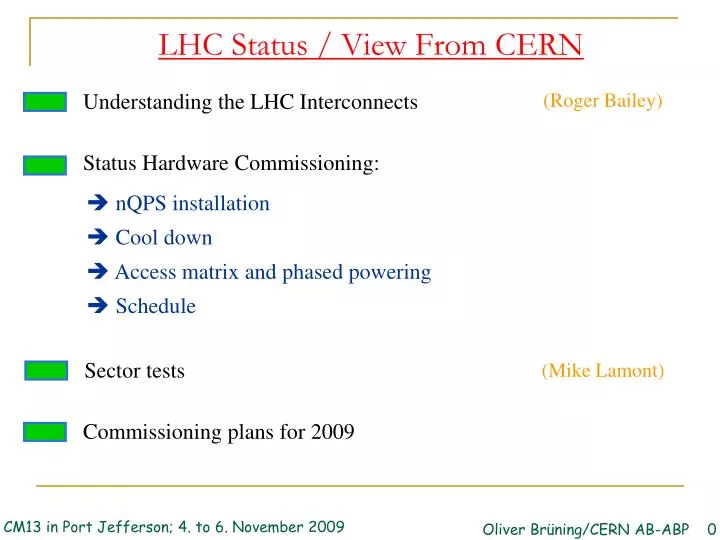 lhc status view from cern