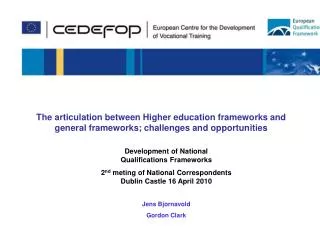 Development of National Qualifications Frameworks