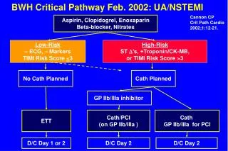 BWH Critical Pathway Feb. 2002: UA/NSTEMI