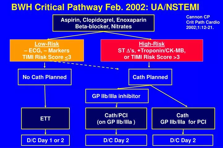 bwh critical pathway feb 2002 ua nstemi