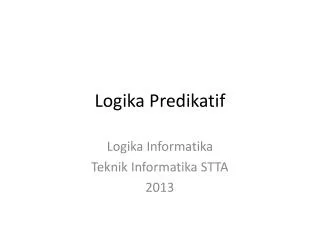 logika predikatif