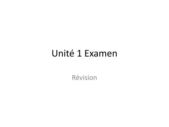 unit 1 examen