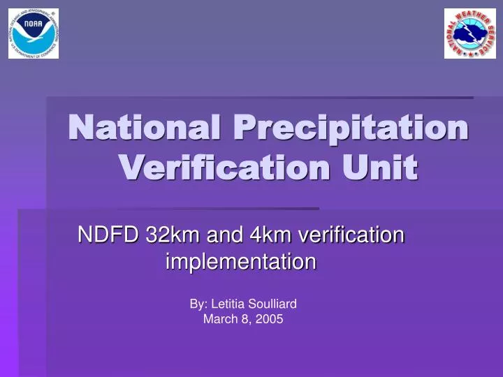 national precipitation verification unit