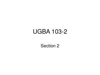 UGBA 103-2