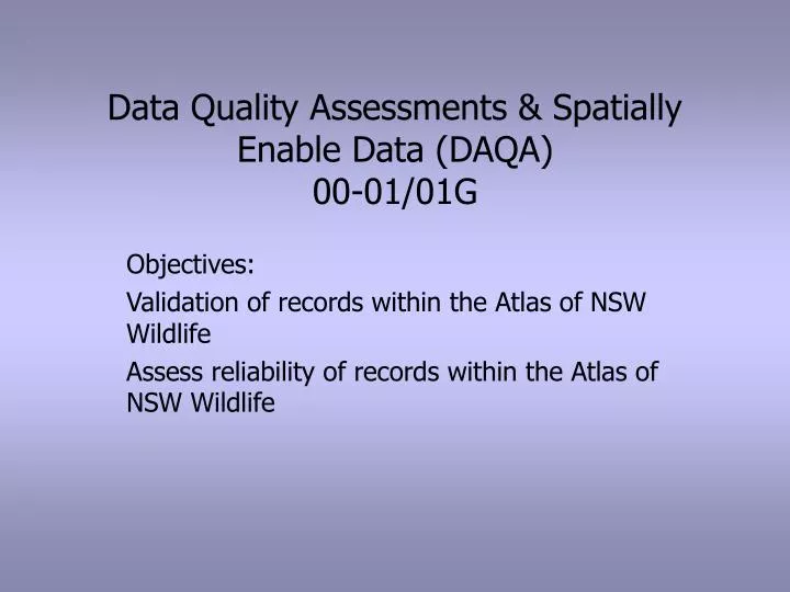 data quality assessments spatially enable data daqa 00 01 01g