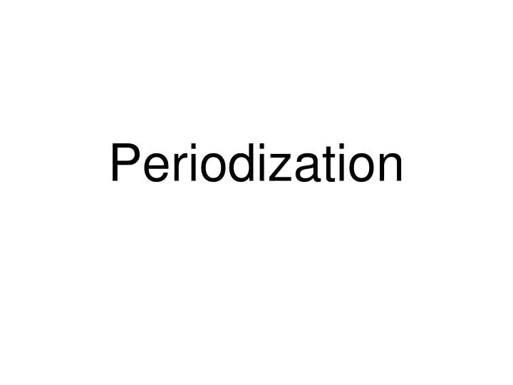 periodization