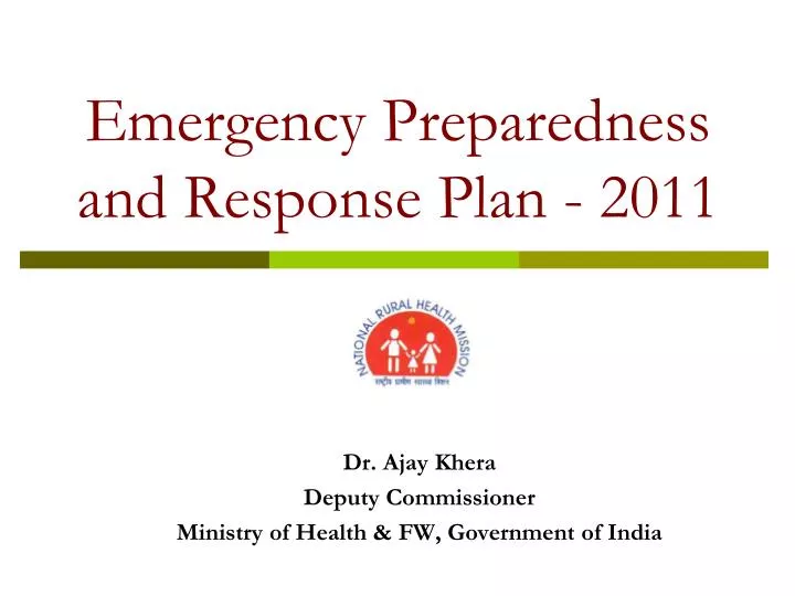 emergency preparedness and response plan 2011
