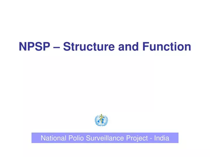 npsp structure and function