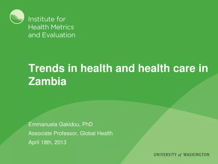 trends in health and health care in zambia