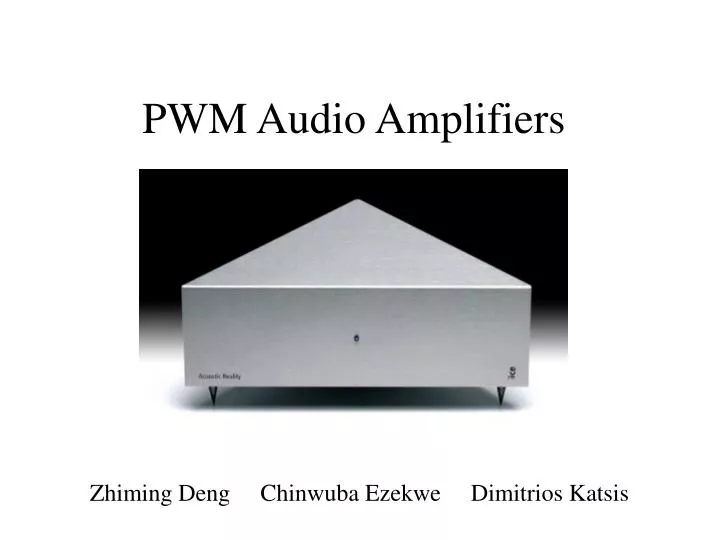 pwm audio amplifiers