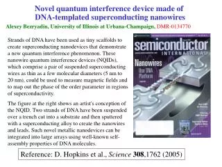 Novel quantum interference device made of DNA-templated superconducting nanowires