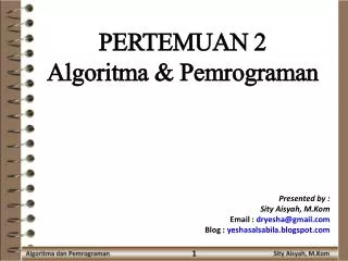 pertemuan 2 algoritma pemrograman