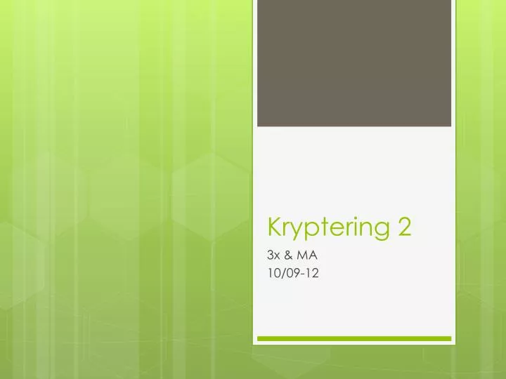 kryptering 2