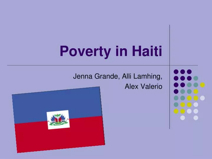 poverty in haiti
