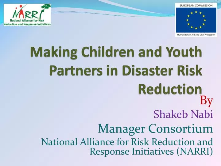 making children and youth partners in disaster risk reduction