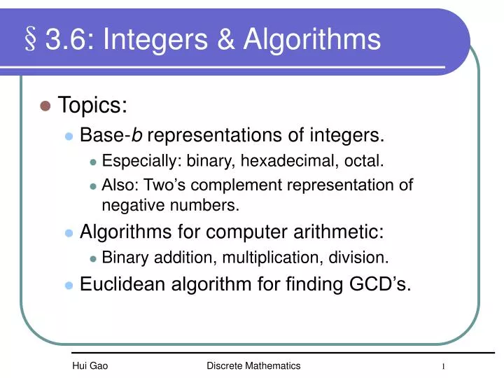 3 6 integers algorithms